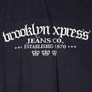 Vintage Brooklyn Xpress Jeans Co. Black Short Sleeve T-Shirt Men's Size Large